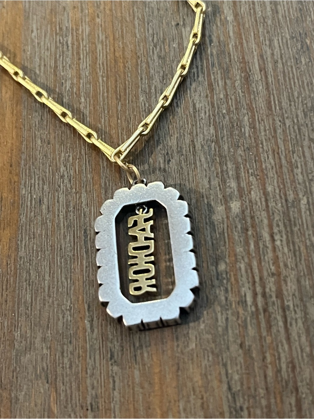 Two Tone Crystal 'J'Adior' Pendant Necklace - Picture 5 of 8